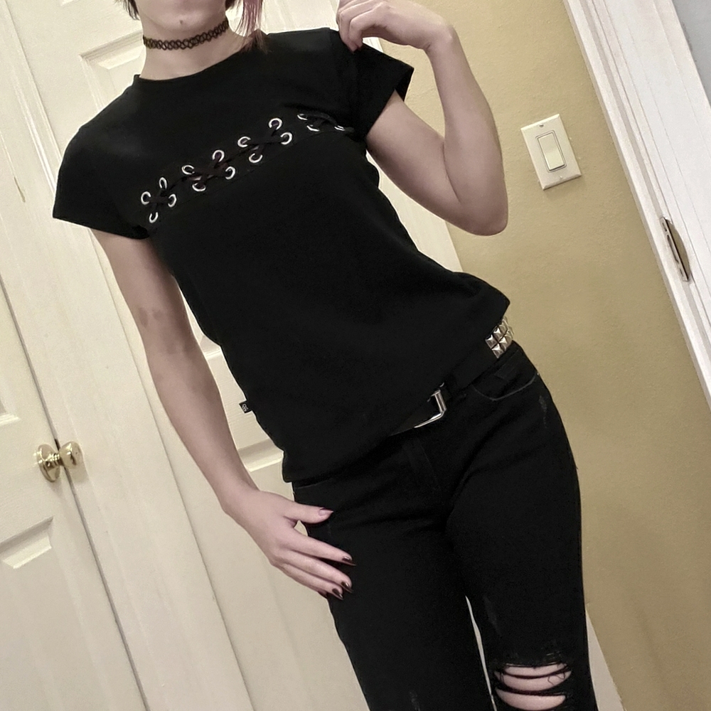 🖤SOLD ON MERC!🖤Royal Bones Lace Top